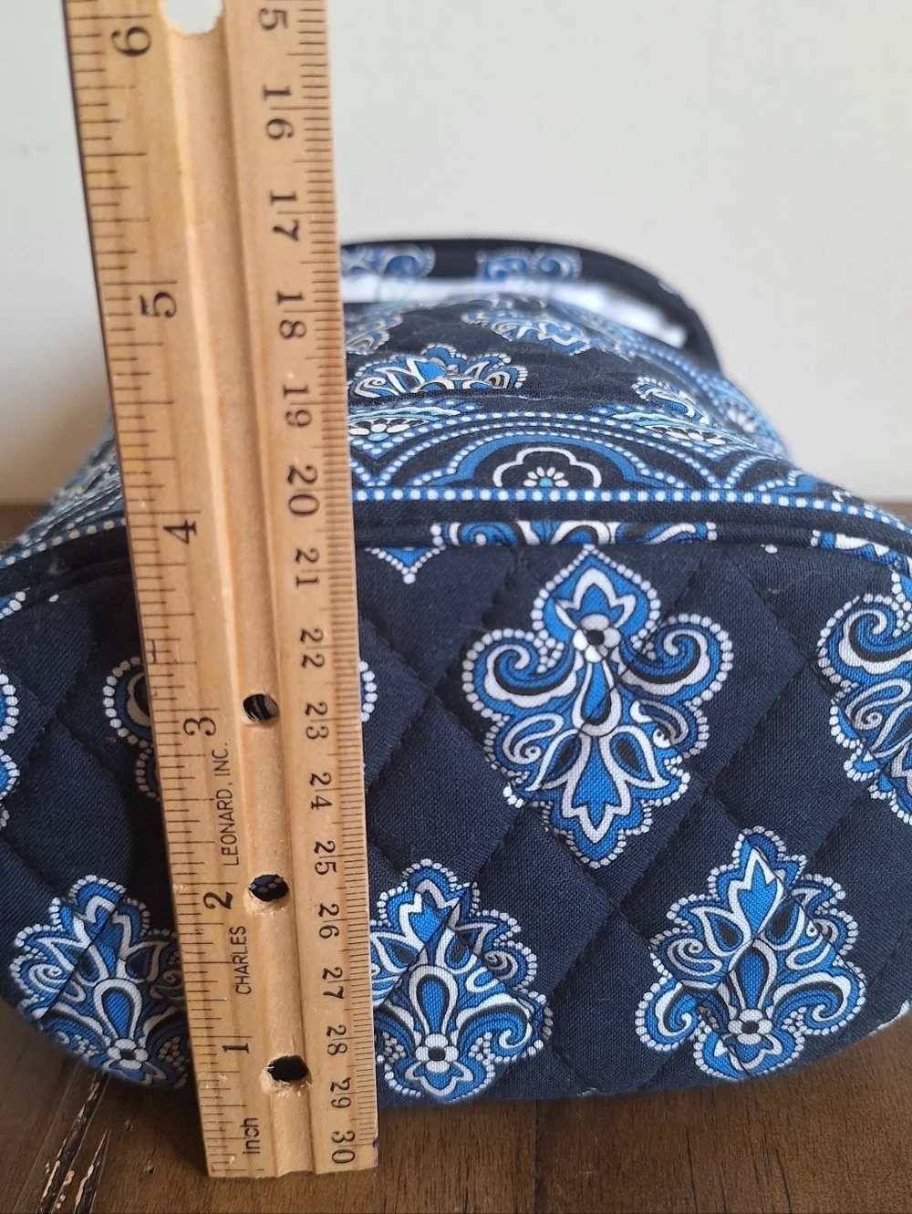 Vera Bradley Navy Blue Quilted Cosmetic Train Case